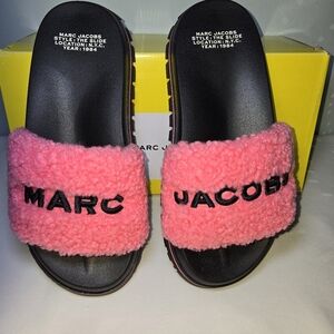 Marc Jacobs Pink Fuzzy Slides